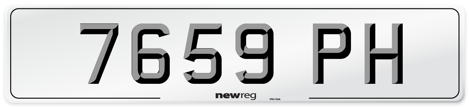 7659 PH Number Plate from New Reg
